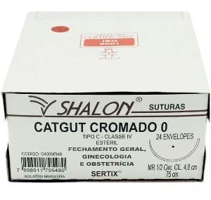 CATGUT CROMADO 0 (1/2) C/AG. 3 MR SHALON