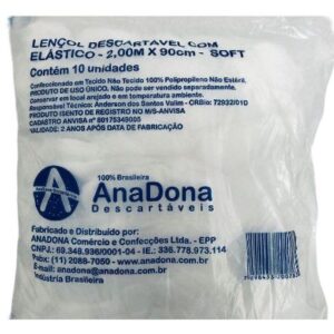 LENÇOL DESC. COM ELASTICO 2.00M X 90CM SOFT BRANCA ANADONA