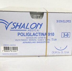 POLIGLACTINA 0 C/AG 3 CR SHALON